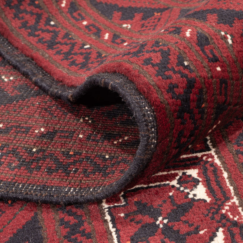 Tapis afghan - Boukhara - 290 x 201 cm - rouge foncé