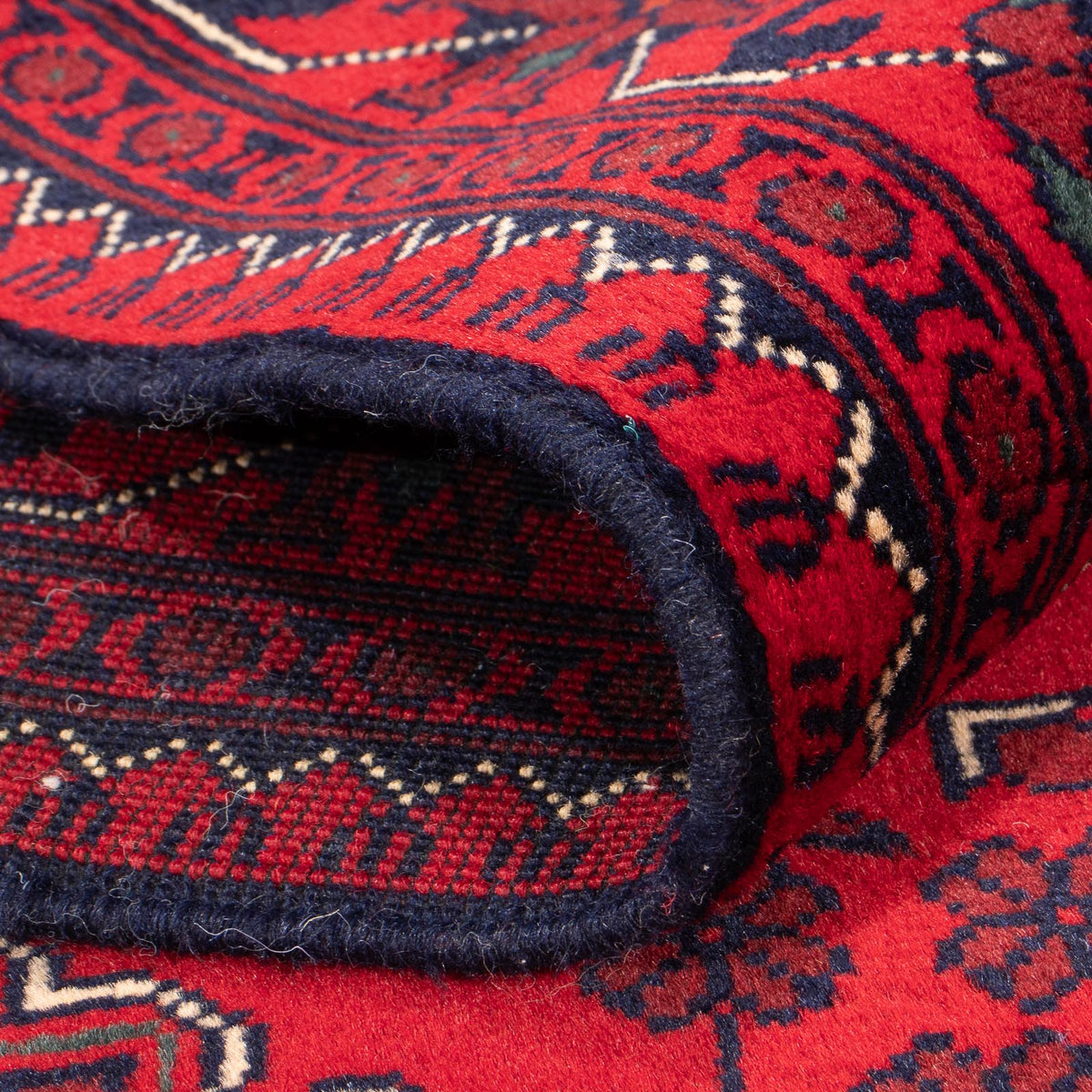 Tapis de couloir Tapis afghan - 292 x 90 cm - rouge