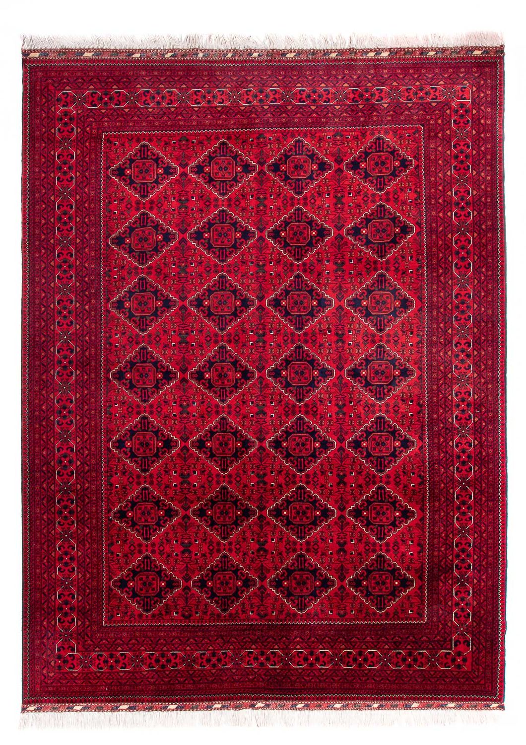 Tapis afghan - 345 x 244 cm - rouge