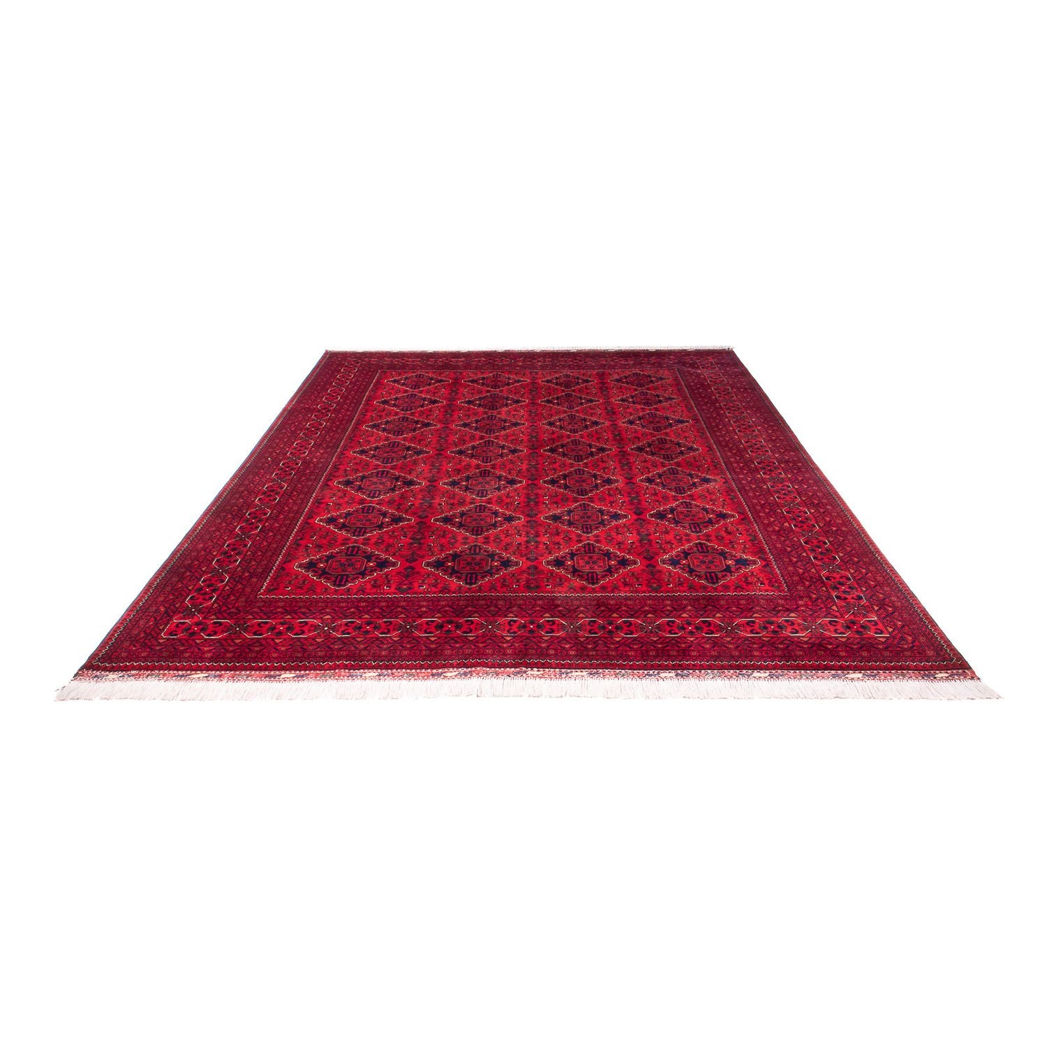 Tapis afghan - 345 x 244 cm - rouge