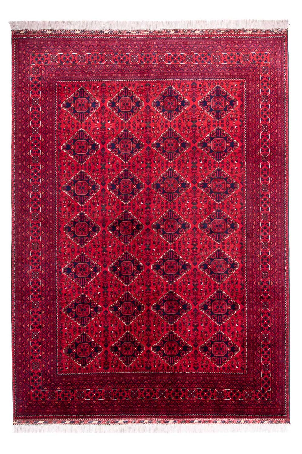 Tapis afghan - 346 x 246 cm - rouge