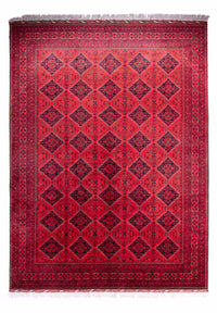 Tapis afghan - 414 x 292 cm - rouge