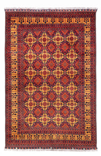 Tapis afghan - 296 x 197 cm - beige foncé
