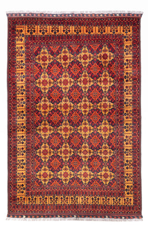Tapis afghan - 296 x 197 cm - beige foncé