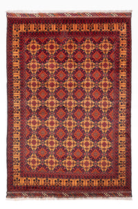Tapis afghan - 284 x 199 cm - beige foncé