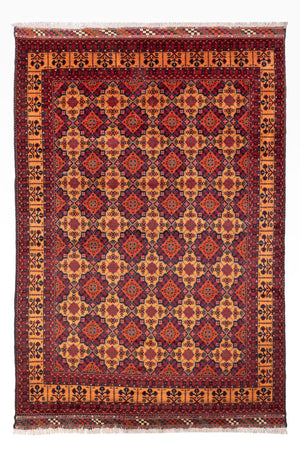 Tapis afghan - 284 x 199 cm - beige foncé