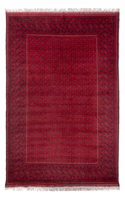Tapis afghan - 296 x 193 cm - rouge