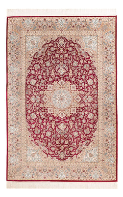 Tapis en soie - Ghom soie - Premium - 227 x 145 cm - rouge
