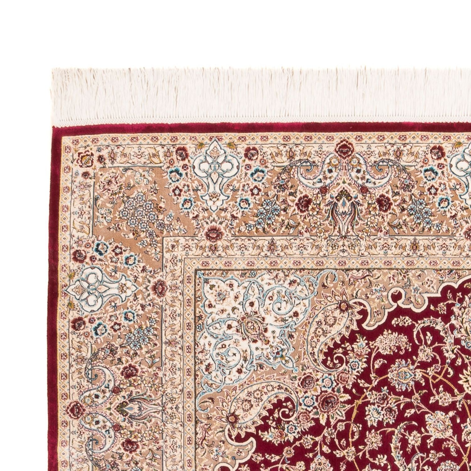 Tapis en soie - Ghom soie - Premium - 227 x 145 cm - rouge