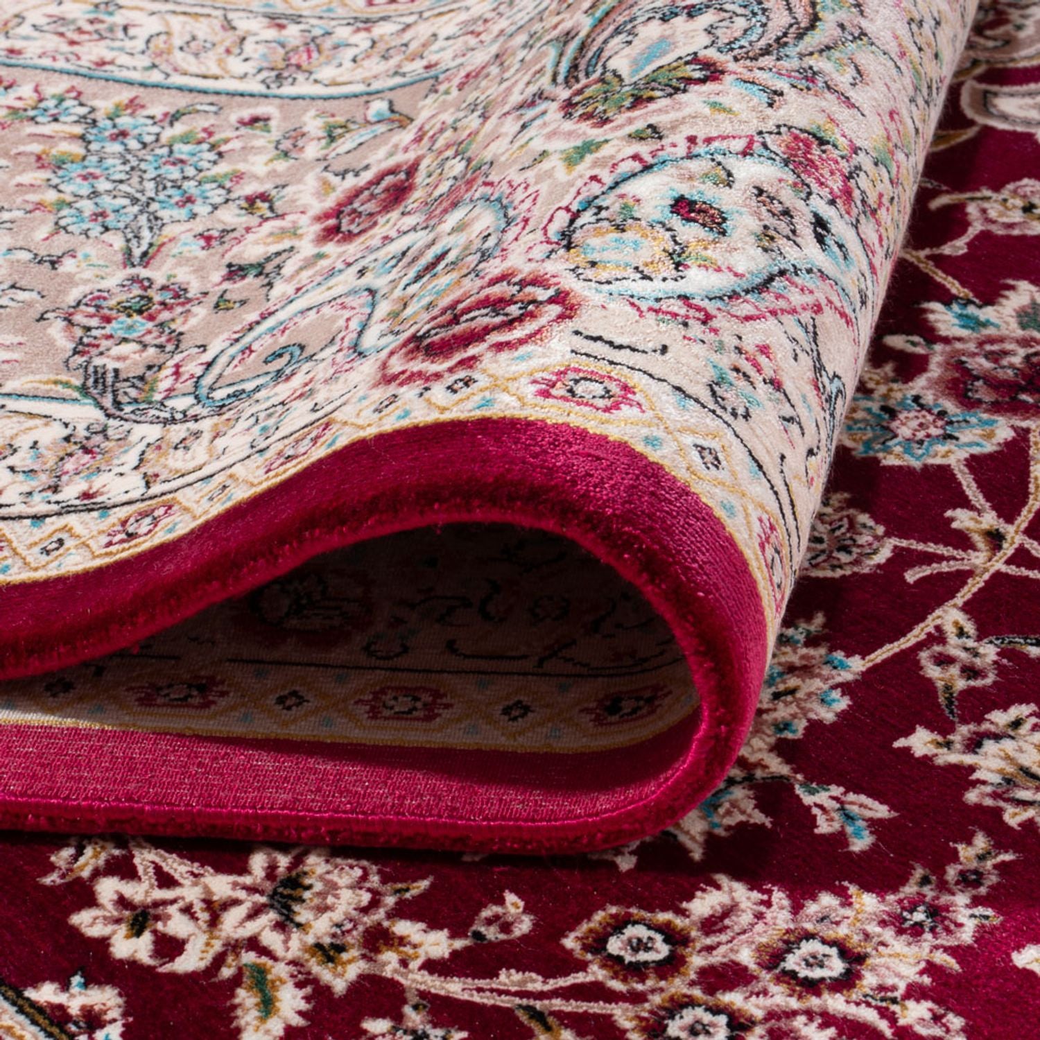Tapis en soie - Ghom soie - Premium - 227 x 145 cm - rouge