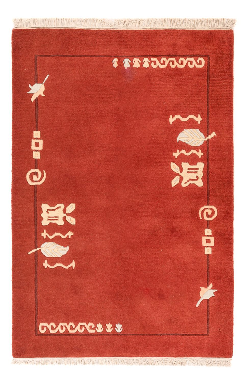 Tapis Népalais - 180 x 122 cm - rouille