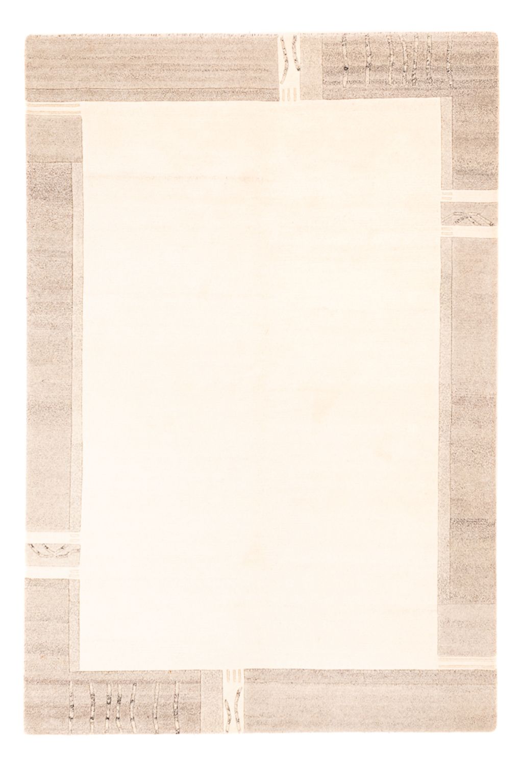 Tapis Népalais - 200 x 142 cm - blanc