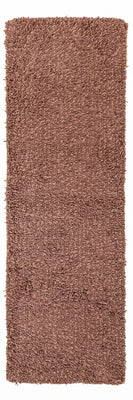 Tapis de couloir Tapis à poils longs - 203 x 64 cm - marron
