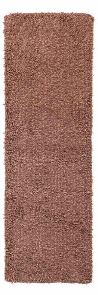 Tapis de couloir Tapis à poils longs - 203 x 64 cm - marron
