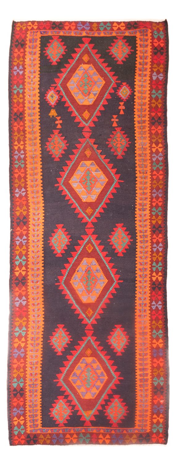 Tapis de couloir Tapis Kelim - Vieux - 385 x 145 cm - multicolore