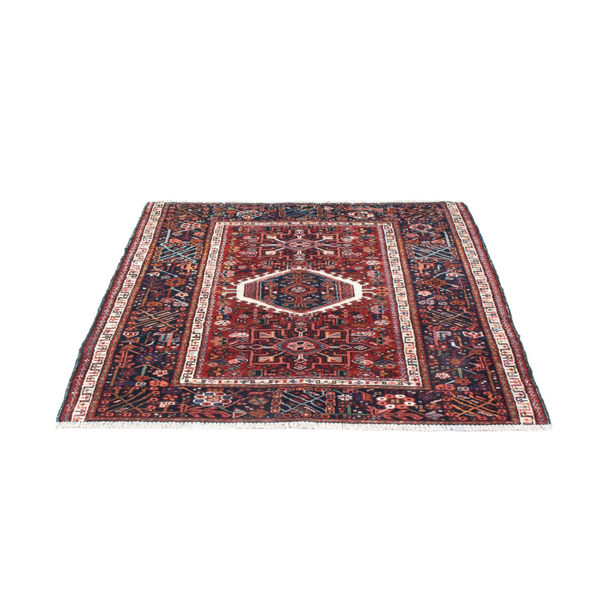 Tapis persan - Nomadic - 130 x 108 cm - rouge clair