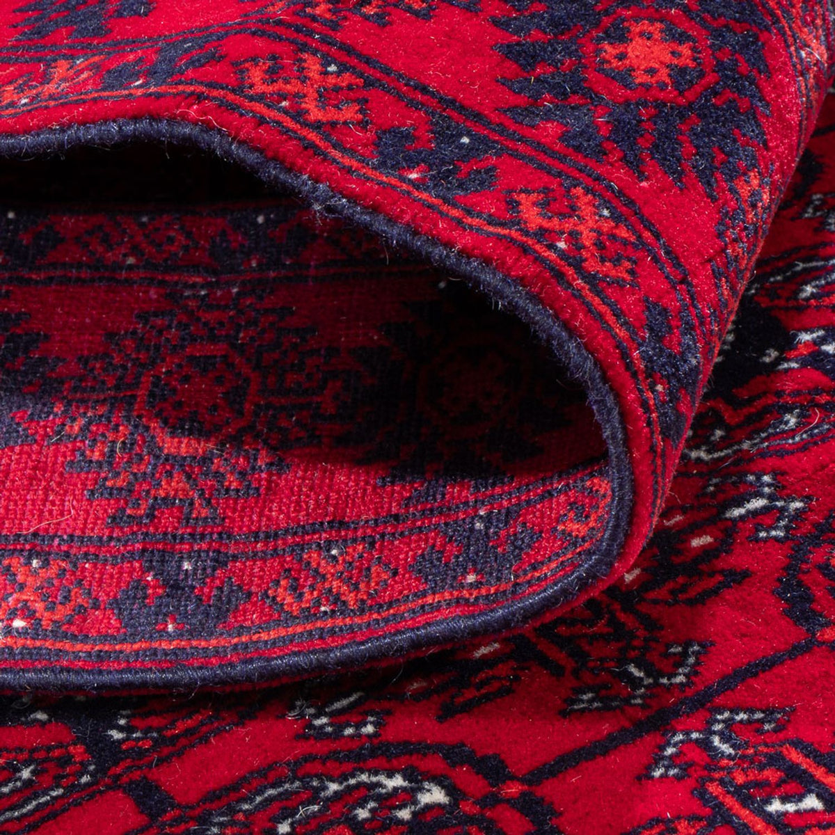 Tapis de couloir Tapis afghan - Boukhara - 260 x 85 cm - rouge