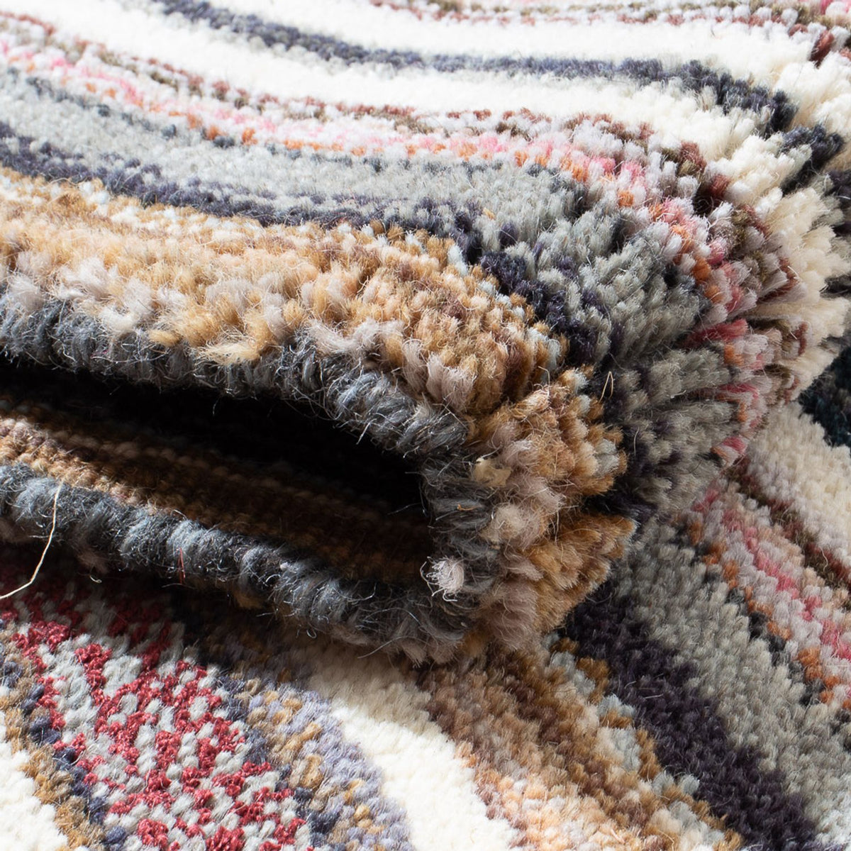 Tapis de couloir Tapis en laine - 160 x 90 cm - multicolore