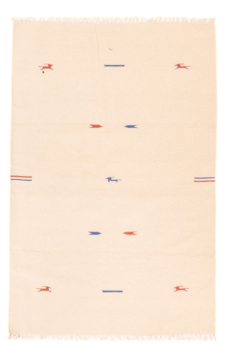 Tapis Kelim - Tendance - 180 x 120 cm - blanc naturel