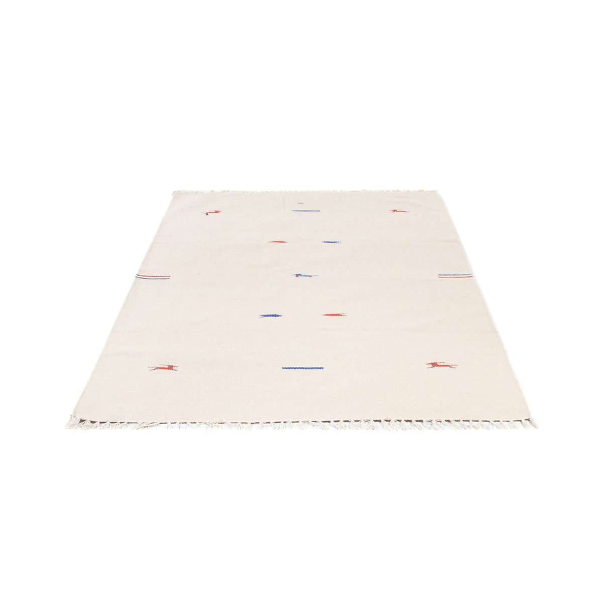 Tapis Kelim - Tendance - 180 x 120 cm - blanc naturel