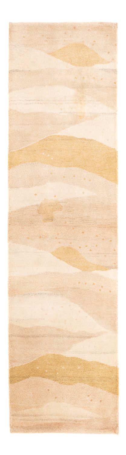 Tapis de couloir Tapis Gabbeh - Indus - 234 x 75 cm - beige clair