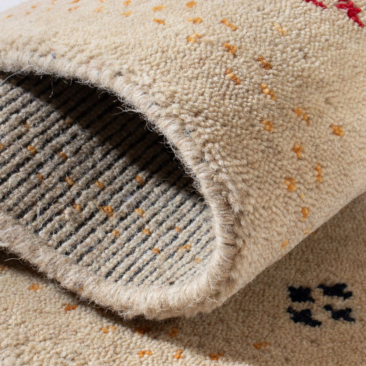 Tapis Gabbeh - Loribaft Softy - 90 x 60 cm - beige