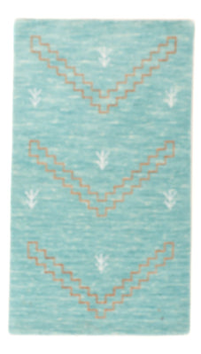 Tapis Gabbeh - Loribaft Softy - 102 x 62 cm - bleu clair