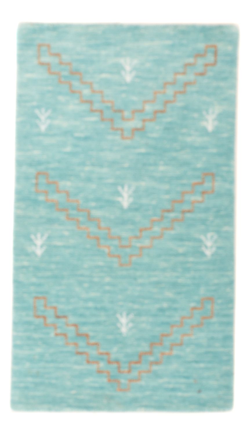 Tapis Gabbeh - Loribaft Softy - 102 x 62 cm - bleu clair