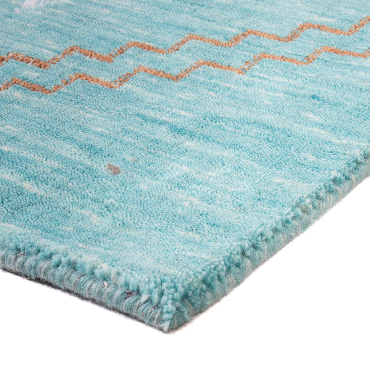 Tapis Gabbeh - Loribaft Softy - 102 x 62 cm - bleu clair