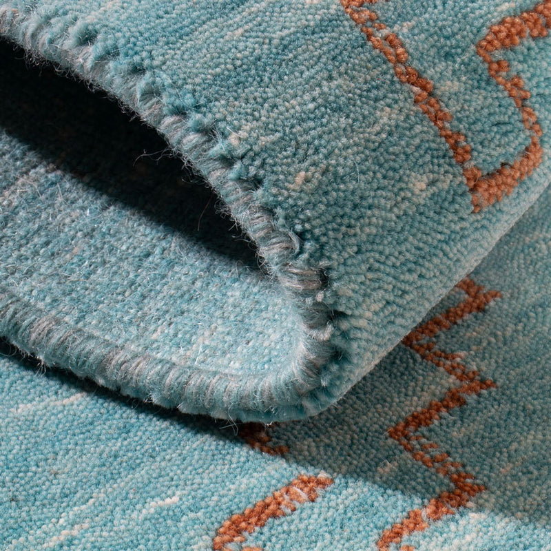 Tapis Gabbeh - Loribaft Softy - 102 x 62 cm - bleu clair