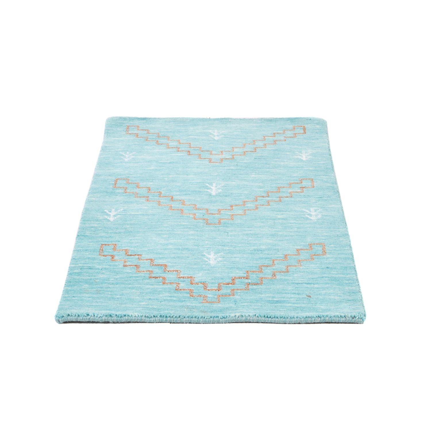 Tapis Gabbeh - Loribaft Softy - 102 x 62 cm - bleu clair