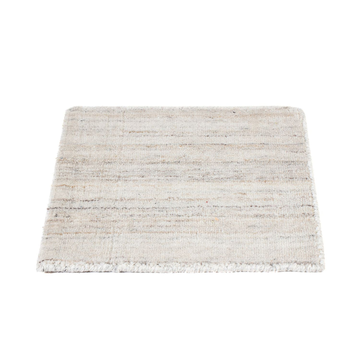 Tapis en laine carré  - 34 x 32 cm - gris clair