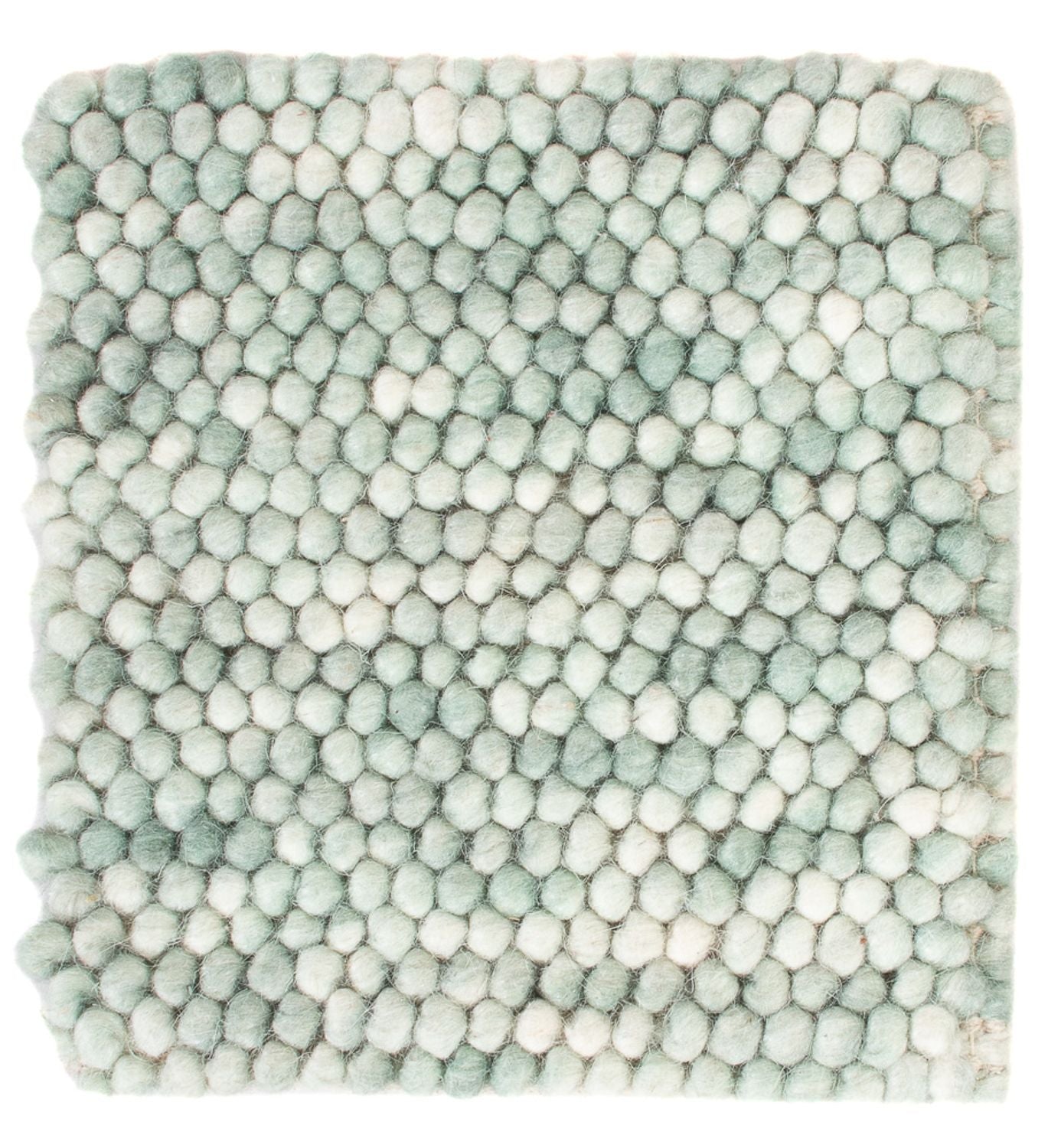 Tapis en laine carré  - 30 x 30 cm - vert clair
