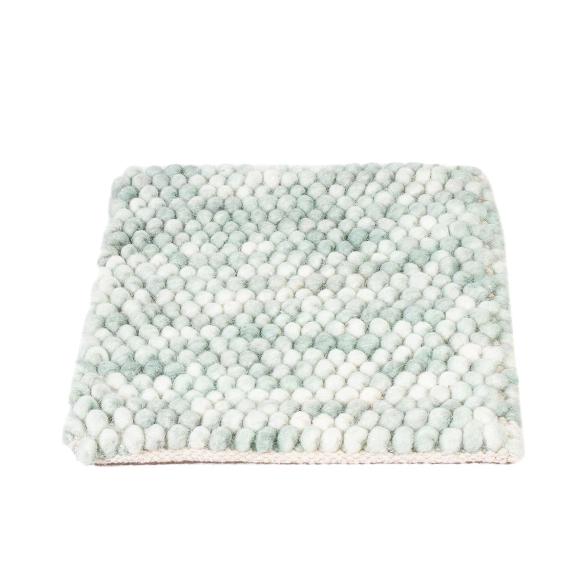 Tapis en laine carré  - 30 x 30 cm - vert clair