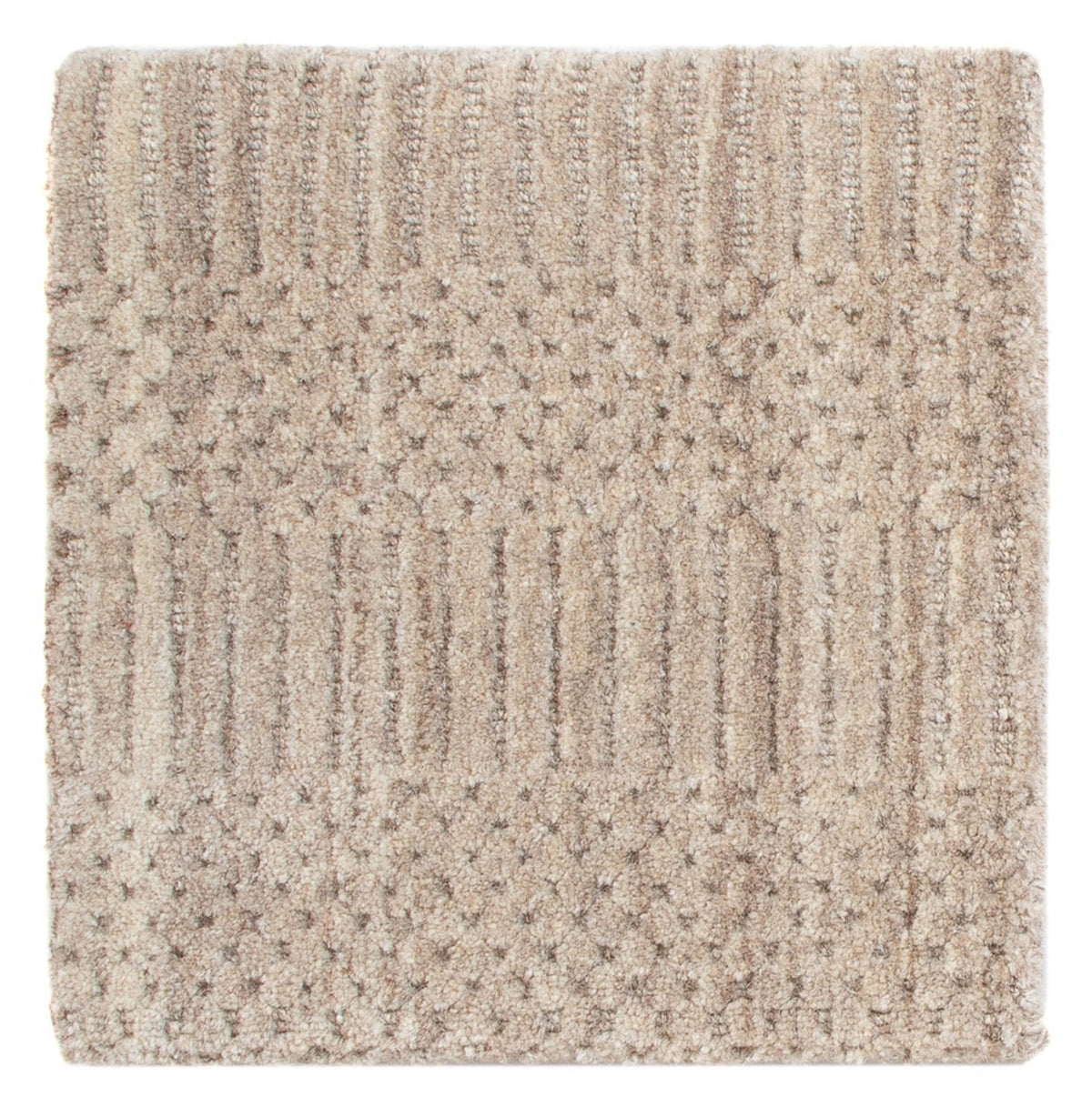 Tapis en laine carré  - 30 x 30 cm - marron