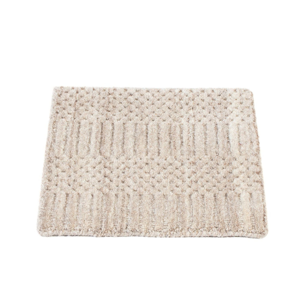 Tapis en laine carré  - 30 x 30 cm - marron