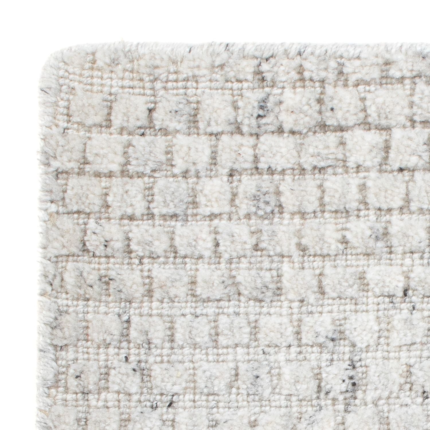 Tapis en laine carré  - 33 x 30 cm - gris clair