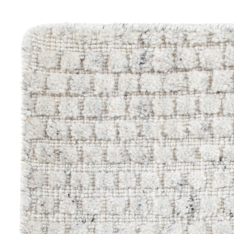 Tapis en laine carré  - 33 x 30 cm - gris clair