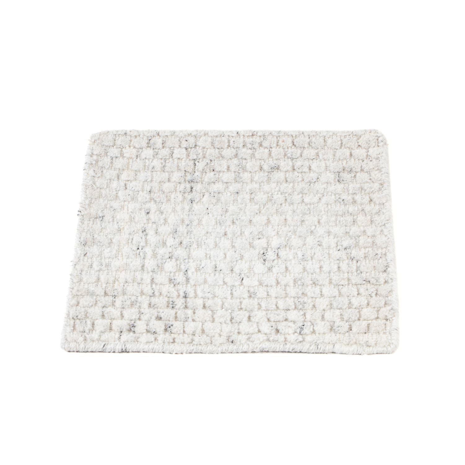 Tapis en laine carré  - 33 x 30 cm - gris clair