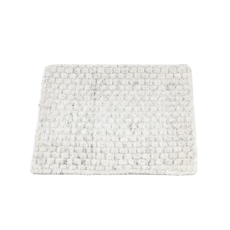 Tapis en laine carré  - 33 x 30 cm - gris clair