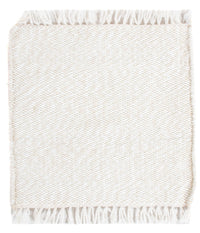 Tapis en laine carré  - 34 x 31 cm - blanc