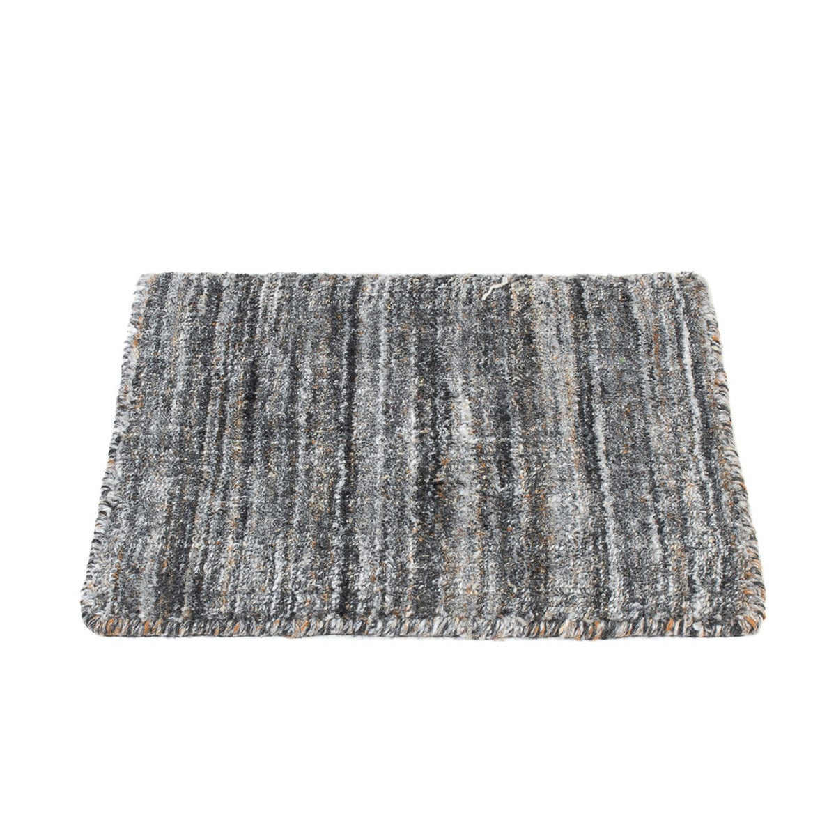 Tapis en laine carré  - 35 x 30 cm - gris foncé