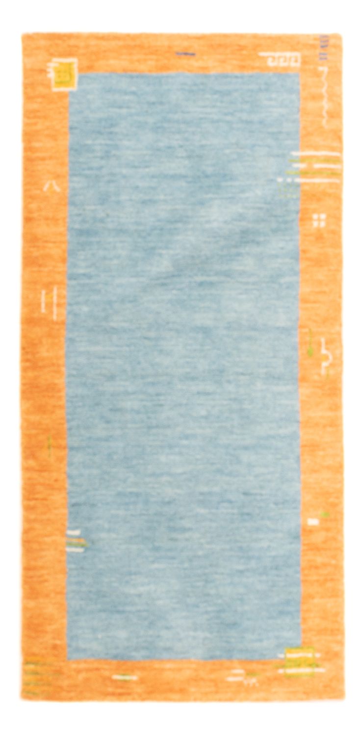 Tapis Gabbeh - Indus - 140 x 70 cm - bleu clair