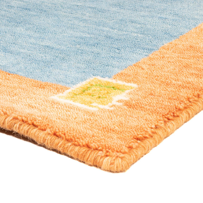 Tapis Gabbeh - Indus - 140 x 70 cm - bleu clair