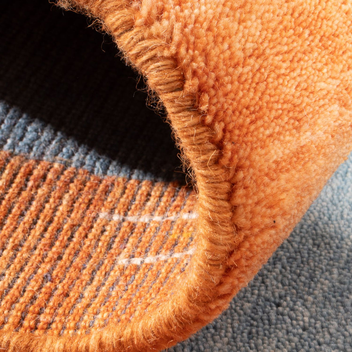 Tapis Gabbeh - Indus - 140 x 70 cm - bleu clair