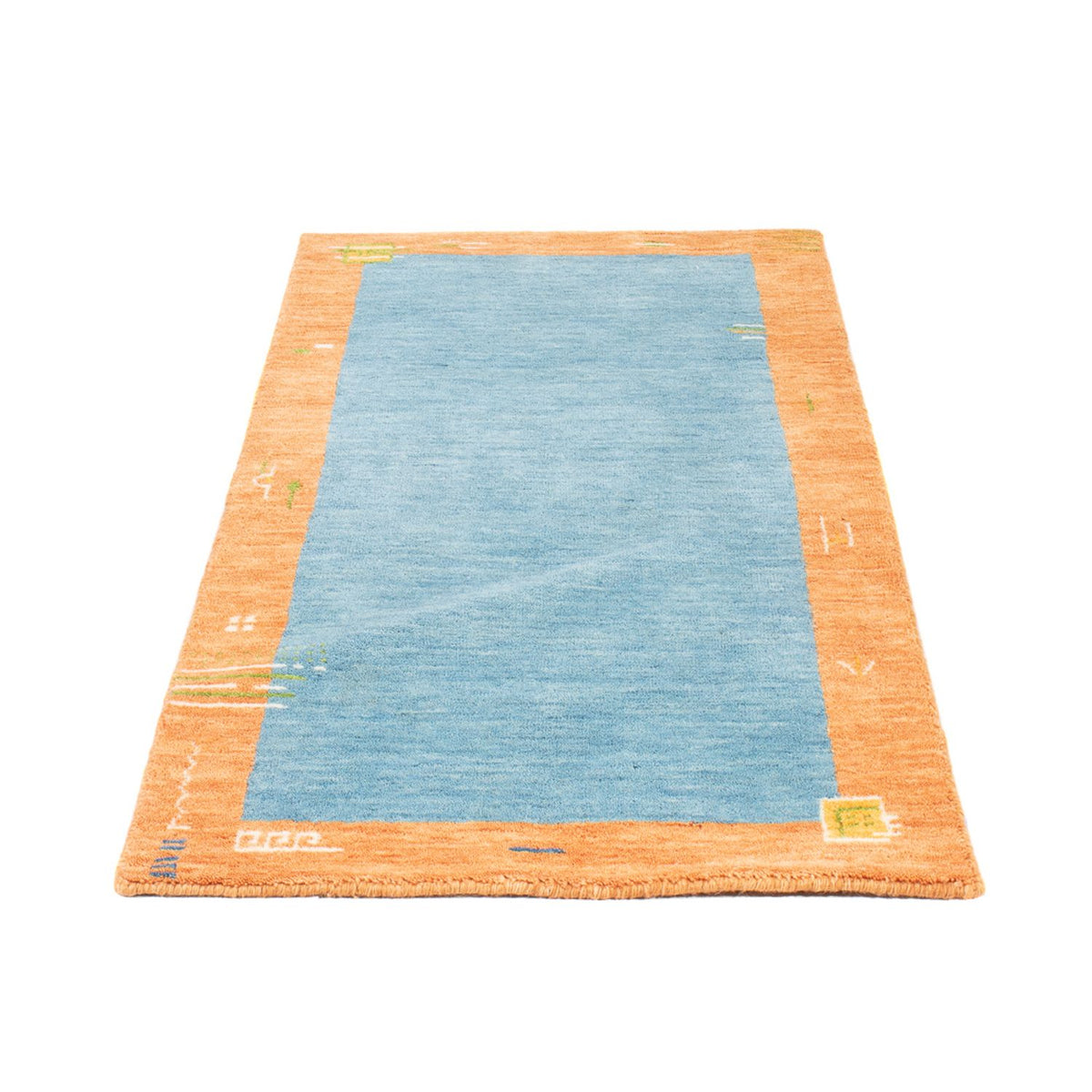 Tapis Gabbeh - Indus - 140 x 70 cm - bleu clair