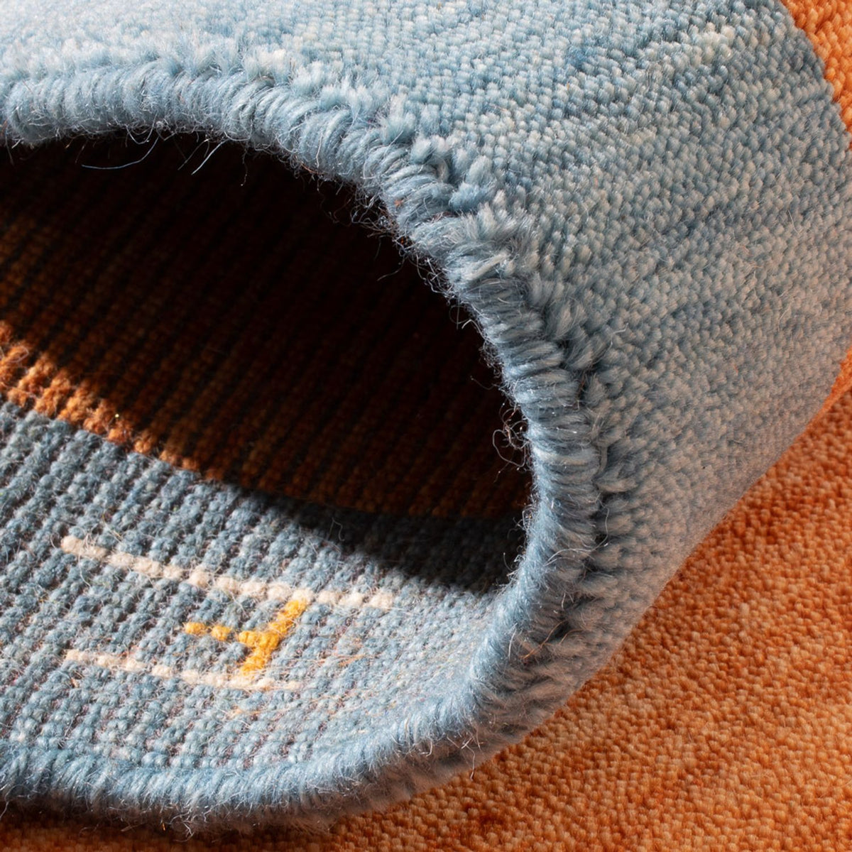 Tapis Gabbeh - Indus - 140 x 70 cm - orange