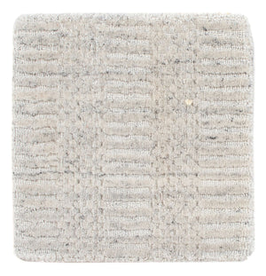 Tapis en laine carré  - 30 x 30 cm - gris clair
