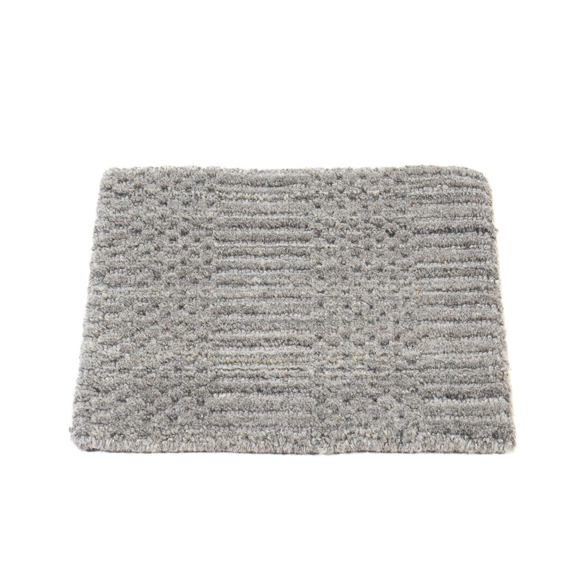 Tapis en laine carré  - 30 x 30 cm - gris