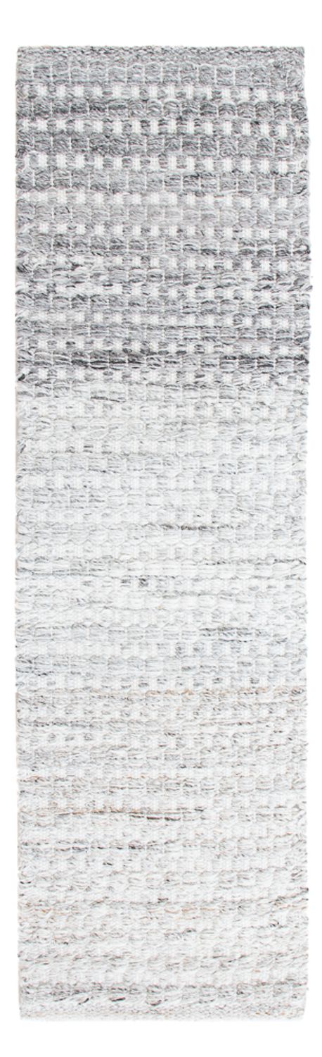 Tapis de couloir Tapis en laine - 104 x 33 cm - gris clair